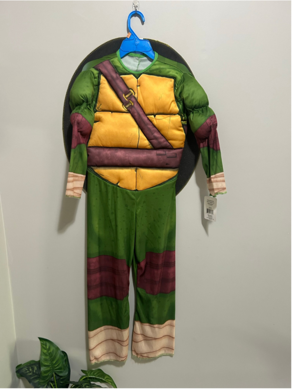 Boys Teenage Mutant Ninja Turtles Costume Size 8-10 Green Yellow